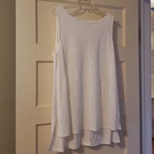 Eileen Fisher organic linen white top.